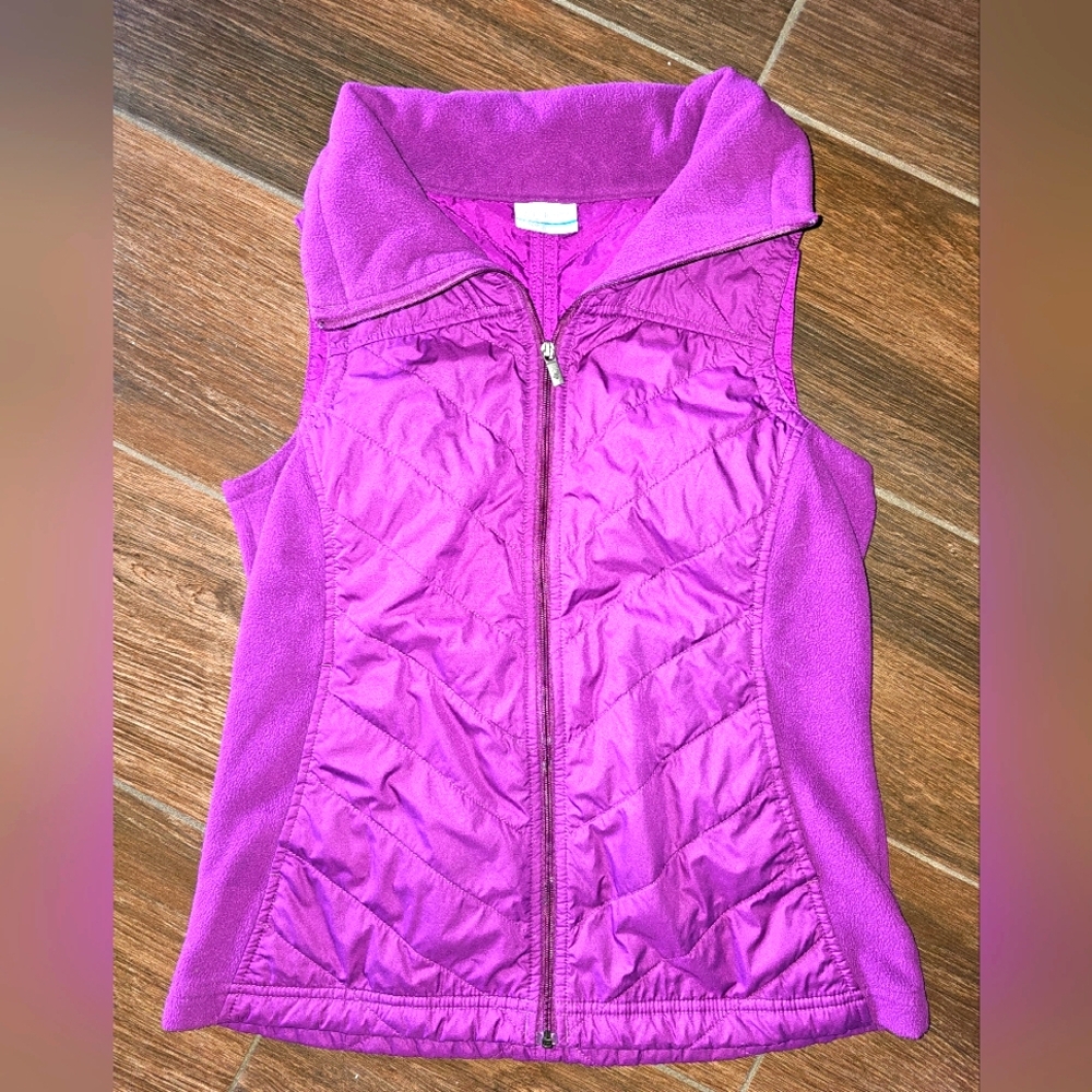 COLUMBIA PURPLE VEST JACKET TOP SZ Small